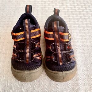 Toddler Water Sandals Black Orange Closed Toe Size 5